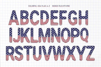 Free Download: Usa Flag Fonts for Patriotic Designs