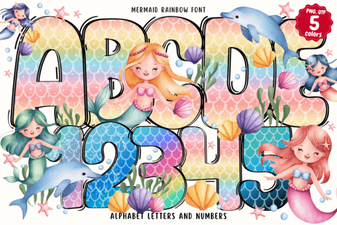 Design Your Own Projects with Mermaid Rainbow Font