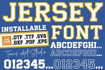 Clean Jersey Number Fonts for Sports & Design Projects