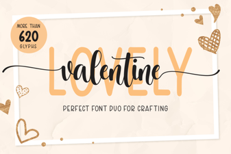 Lovely Valentine Duo Font Design & Creative Uses