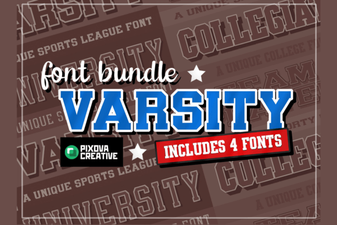 Varsity College Bundle: Sport Fonts for Athletic Design